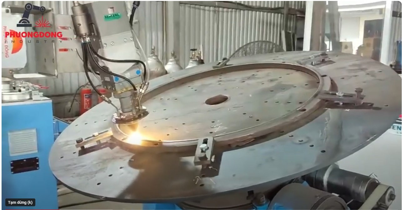 Quy trình hàn phủ cho mặt bích – Laser Cladding Process for Flange