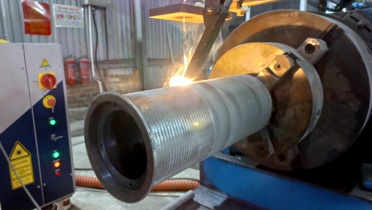 Quá trình hàn phủ Lô kéo chỉ – Laser Cladding Process for Roller