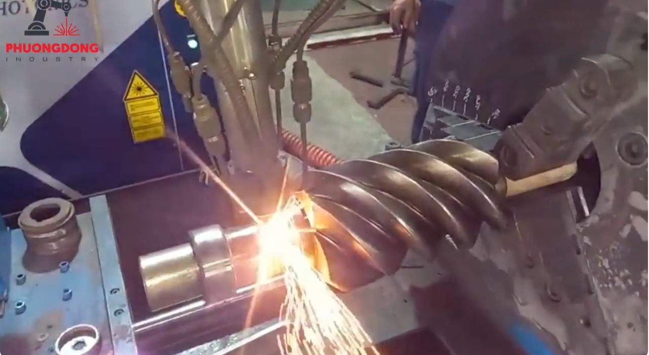 Phục hồi Trục vít máy nén khí- Repair Air Compressor Screw by Laser Cladding