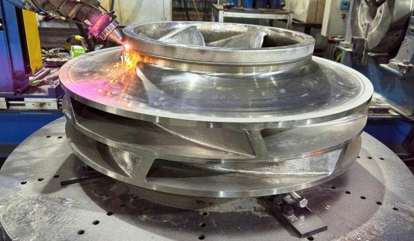 Hàn phục hồi cánh bơm dạng kín (Closed Impeller) cỡ lớn bằng công nghệ Laser Cladding